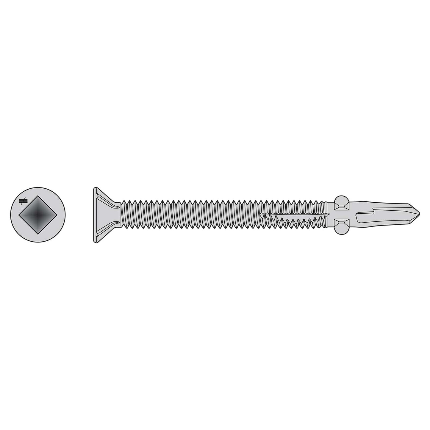 Metal screw on a white background