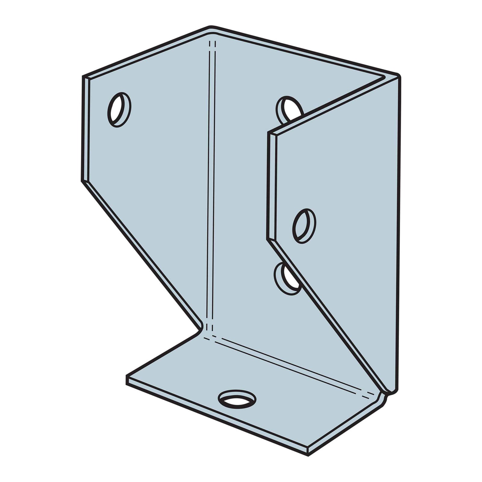 Simpson FBR24Z Fence Bracket, Rail Illustration