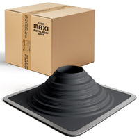 Maxi Roofjack Square EPDM Pipe Flashing Boot for Metal Roof, Black
