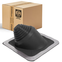 Roofjack Extreme Angle EPDM Pipe Flashing Boot for Metal Roof, Black