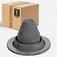 #1 Roofjack Round EPDM Pipe Flashing Boot for Metal Roof, Dark Gray