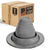 #1 Roofjack Round EPDM Pipe Flashing Boot for Metal Roof, Gray