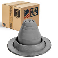 #1 Roofjack Round EPDM Pipe Flashing Boot for Metal Roof, Gray