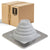 #1 Roofjack Square EPDM Pipe Flashing Boot for Metal Roof, White
