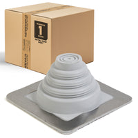 #1 Roofjack Square EPDM Pipe Flashing Boot for Metal Roof, White