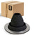 #2 Roofjack Round EPDM Pipe Flashing Boot for Metal Roof, Black