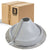 #3 Roofjack Round Retrofit EPDM Pipe Flashing Boot for Metal Roof, Gray