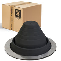 #3 Roofjack Round EPDM Pipe Flashing Boot for Metal Roof, Black