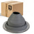 #4 Roofjack Round EPDM Pipe Flashing Boot for Metal Roof, Dark Gray