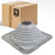 #4 Roofjack Square EPDM Pipe Flashing Boot for Metal Roof, Gray