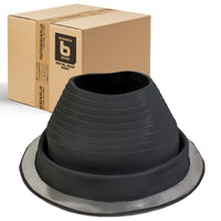 #6 Roofjack Round EPDM Pipe Flashing Boot for Metal Roof, Black