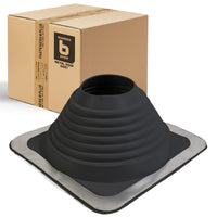 #6 Roofjack Square EPDM Pipe Flashing Boot for Metal Roof, Black