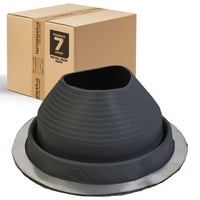 #7 Roofjack Round EPDM Pipe Flashing Boot for Metal Roof, Black