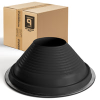#9 Roofjack Round EPDM Pipe Flashing Boot for Metal Roof, Black