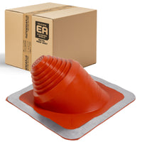 Roofjack Extreme Angle Silicone Pipe Flashing Boot for Metal Roof, Red