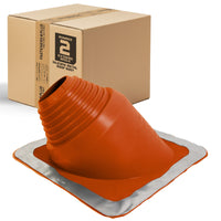 #2 Roofjack Extreme Angle Silicone Pipe Flashing Boot for Metal Roof, Red