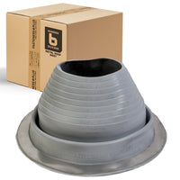 #6 Roofjack Round Silicone Pipe Flashing Boot for Metal Roof, Gray