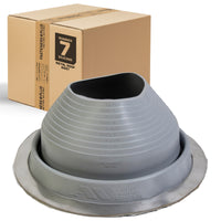 #7 Roofjack Round Silicone Pipe Flashing Boot for Metal Roof, Gray