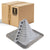 #1 Roofjack Retrofit Square EPDM Pipe Flashing Boot for Metal Roof, GRY