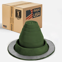 #1 Roofjack Round EPDM Pipe Flashing Boot for Metal Roof, Dark Green