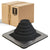 #1 Roofjack Square EPDM Pipe Flashing Boot for Metal Roof, Black