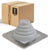 #1 Roofjack Square EPDM Pipe Flashing Boot for Metal Roof, Gray