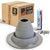#2 Round EPDM Metal Roof Pipe Boot w/Install Kit, Gray