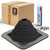 #2 Square EPDM Metal Roof Pipe Boot w/Install Kit, Black