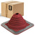 #2 Roofjack Square EPDM Pipe Flashing Boot for Metal Roof, Bright Red