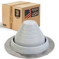 #3 Roofjack Round EPDM Pipe Flashing Boot for Metal Roof, White