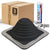 #3 Square EPDM Metal Roof Pipe Boot w/Install Kit, Black