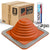 #3 Square Hi-Temp Silicone Metal Roof Boot w/Install Kit, Red