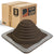 #3 Roofjack Square EPDM Pipe Flashing Boot for Metal Roof, Brown