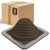 #3 Roofjack Square EPDM Pipe Flashing Boot for Metal Roof, Brown
