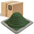 #3 Roofjack Square EPDM Pipe Flashing Boot for Metal Roof, Dark Green