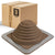#3 Roofjack Square EPDM Pipe Flashing Boot for Metal Roof, Terra Cotta