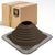 #4 Roofjack Square EPDM Pipe Flashing Boot for Metal Roof, Brown