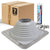 #7 Square EPDM Metal Roof Pipe Boot w/Install Kit, Gray