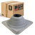 #8 Roofjack Square EPDM Pipe Flashing Boot for Metal Roof, Gray