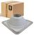 #8 Roofjack Square EPDM Pipe Flashing Boot for Metal Roof, Gray