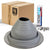 #4 Round Hi-Temp Silicone Metal Roof Boot w/Install Kit, Gray