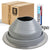 #5 Round Hi-Temp Silicone Metal Roof Boot w/Install Kit, Gray