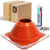 #6 Square Hi-Temp Silicone Metal Roof Boot w/Install Kit, Red