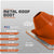 Metal roof boot with specifications on a gray background