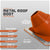 Metal roof boot with specifications on a gray background