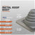 #1 Roofjack Square EPDM Pipe Flashing Boot for Metal Roof, Gray