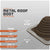 #3 Roofjack Square EPDM Pipe Flashing Boot for Metal Roof, Brown