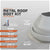 Metal roof boot kit with specifications on a gray background