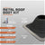 Metal roof boot kit with specifications on a gray background