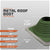 Metal roof boot specifications with green boot on gray background